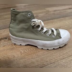 Sage green converse size 7